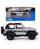 Jukku Resembling Wrangler Convertible Diecast Car, Pullback, Openable Doors & Bonnet, 1:36 Scale - Silver