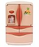 Jukku Premium Refrigerator Play Set with Ice, Dispenser, Realistic Mist, Light & Sound - Peach