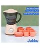 Jukku Realistic Little Chef's Juicer Play Set with Cup, Plates, Lights & Real Juicer Sound - Beige