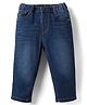 Babyhug Full Length Washed  Denim Jeans with Stretch - Navy Blue