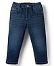 Babyhug Full Length Washed  Denim Jeans with Stretch - Navy Blue