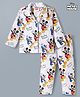 Babyhug Disney Cotton Woven Full Sleeves Co-ords Shirt & Pajama Night Suit with Mickey Mouse Print - Multicolor