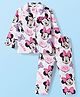 Babyhug Disney Cotton Woven Full Sleeves Co-ords Shirt & Pajama Night Suit with Minnie Mouse Print - Multicolor