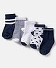 Cute Walk by Babyhug Ankle Length Anti-Bacterial Striped Socks with Star Design Pack of 5 - Multicolor