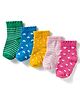 Cute Walk by Babyhug Ankle Length Anti-Bacterial Striped Socks with Polka Dot & Star Design Pack of 5 - Multicolor
