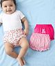 Babyhug Single Jersey Knit Bloomers With Floral & Polka Dot Print Pack of 3 - Multicolor