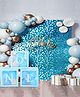 Decor Mantra One Alphabet Balloon Box With Latex Balloon for 1st Birthday, Anniversary Decoration Kit, Baby Girls & Boys shower Combo Items 30 Balloons & Glue Dots (Pack of 34, Blue)