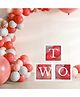 Decor Mantra TWO Alphabet Balloon Box With Latex Balloon for 2nd Birthday, Anniversary Decoration Kit, Baby Girls & Boys shower Combo Items 30 Balloons & Glue Dots (Pack of 35, White)