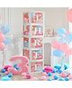 Decor Mantra THREE Alphabet Balloon Box With Latex Balloon for Third Birthday, Anniversary Decoration Kit, Baby Girls & Boys shower Combo Items 30 Balloons & Glue Dots (Pack of 36, White)