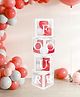 Decor Mantra FOUR Alphabet Balloon Box With Latex Balloon for 4th Birthday, Anniversary Decoration Kit, Baby Girls & Boys shower Combo Items 30 Balloons & Glue Dots (Pack of 35, White)