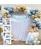 Decor Mantra FOUR Alphabet Balloon Box With Latex Balloon for 4th Birthday, Anniversary Decoration Kit, Baby Girls & Boys shower Combo Items 30 Balloons & Glue Dots (Pack of 35, White)