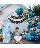Decor Mantra FOUR Alphabet Balloon Box With Latex Balloon for 4th Birthday, Anniversary Decoration Kit, Baby Girls & Boys shower Combo Items 30 Balloons & Glue Dots (Pack of 35, Blue)
