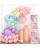 Decor Mantra FOUR Alphabet Balloon Box With Latex Balloon for 4th Birthday, Anniversary Decoration Kit, Baby Girls & Boys shower Combo Items 30 Balloons & Glue Dots (Pack of 35, Pink)