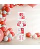Decor Mantra Five Alphabet Balloon Box With Latex Balloon for 5th Birthday, Anniversary Decoration Kit, Baby Girls & Boys shower Combo Items 30 Balloons & Glue Dots (Pack of 35, White)