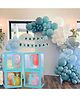 Decor Mantra Five Alphabet Balloon Box With Latex Balloon for 5th Birthday, Anniversary Decoration Kit, Baby Girls & Boys shower Combo Items 30 Balloons & Glue Dots (Pack of 35, Blue)