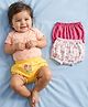 Babyhug 100% Cotton Single Jersey Knit Bloomers Pack Of 3 - Yellow White & Pink