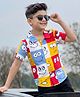 OLLINGTON ST Sinker Knit Half Sleeves Shirt with Smiley Print - Multicolor