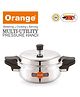 Orange Cookware Triply Stainless Steel Multi-Utility Outer Lid, 3.5 Ltr All In One Pressure Cooker Handi - Pack of 1
