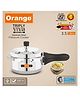 Orange Cookware Triply Stainless Steel Pressure Cooker With Outer Lid - 3.5 Litre