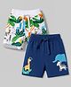 Babyhug Single Jersey Knit Mid Thigh Printed Shorts Pack of 2 - Multicolor