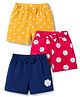 Babyhug Single Jersey Knit Mid Thigh Printed Shorts Pack of 3 - Multicolor