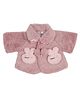 Little Ginnie Fleece Woven Full Sleeves Rabbit Applique Jacket - Purple