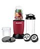 AGARO Regal Personal Blender 400W with 3 Jars Serrated & Cross Blade Detachable Base Mixer Grinder Smoothie Juice Maker - Red & Black