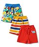 Babyhug Single Jersey Knit Mid Thigh Printed Shorts Pack of 3 - Multicolor