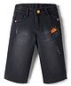 Olio Kids Denim Woven Full Length Jeans with Sunday Embroidery - Black