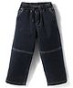 Olio Kids Denim Woven Full Length Cut N Sew Solid Jeans -  Blue