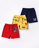Babyhug 100% Cotton Single Jersey Knit Mid Thigh Printed Shorts Pack of 3 - Multicolor