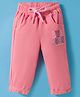 Olio Kids Knit Full Length Lounge Pant With Text Print - Pink