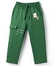 Olio Kids Knitted Full Length Lounge Pant With Cargo Pocket & Text Print - Green