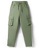 Olio Kids Knit Full Length Solid Lounge Pant With Pockets - Olive Green