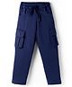 Olio Kids Knit Full Length Solid Lounge Pant With Pockets - Navy Blue