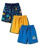Babyhug Single Jersey Knit Mid Thigh Printed Shorts Pack of 3 - Multicolor