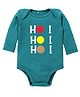 Kadam Baby Cotton Knit Christmas Theme Half Sleeves Ho Ho Ho Text Printed Onesie - Green