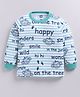 Little Ninja Cotton Knit Full Sleeves  Monkey & Text Printed Light Winter Sweatshirt - White