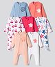 Bonfino 100% Cotton Knit Full Sleeves Sea Life &  Nautical Theme Printed Sleepsuits Pack Of 7 - Multicolour