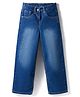 Kookie Kids Denim Woven Full Length Washed Jeans - Blue