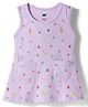 Simply Sinker Knit Sleeveless Frock With Fruit Print - Lilac