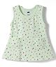 Simply Sinker Knit Sleeveless Frock With Fruit Print - Mint