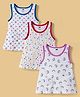 Simply Sinker Knit Sleeveless Vest with Unicorn Print Pack of 3  - White