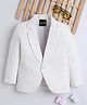 Ministitch Cotton Woven Full Sleeves Striped Blazer - Offwhite