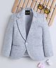 Ministitch Cotton Woven Full Sleeves Chevron Printed Blazer - Blue