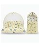 Toddylon Baby Bedding Set Cotton Net Bed & Sleeping Bag (0-6 Months) Yellow