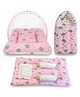 Toddylon Baby Bedding Set Bed Infants Sleeping Essentials (0-6 Months) Pink
