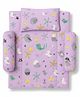 Toddylon Baby Bedding Set Cotton Mattress With Pillows (0-6 Months) Purple