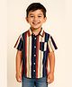JusCubs Rayon Woven Half Sleeves Striped Shirt - Multi Colour