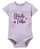 Zeezeezoo 100% Cotton Knit Wedding Theme Half Sleeves Bride Tribe Text Printed Onesie - Lavender